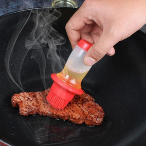 Extruded Silicone Oil Brush Bottle Bbq Brush Kitchen Tool For Cooking (random Color)