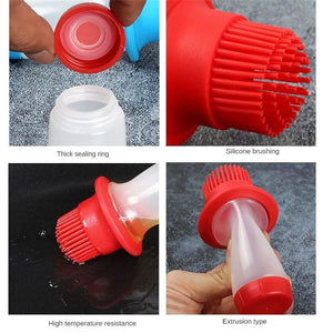 Extruded Silicone Oil Brush Bottle Bbq Brush Kitchen Tool For Cooking (random Color)