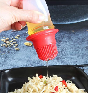 Extruded Silicone Oil Brush Bottle Bbq Brush Kitchen Tool For Cooking (random Color)